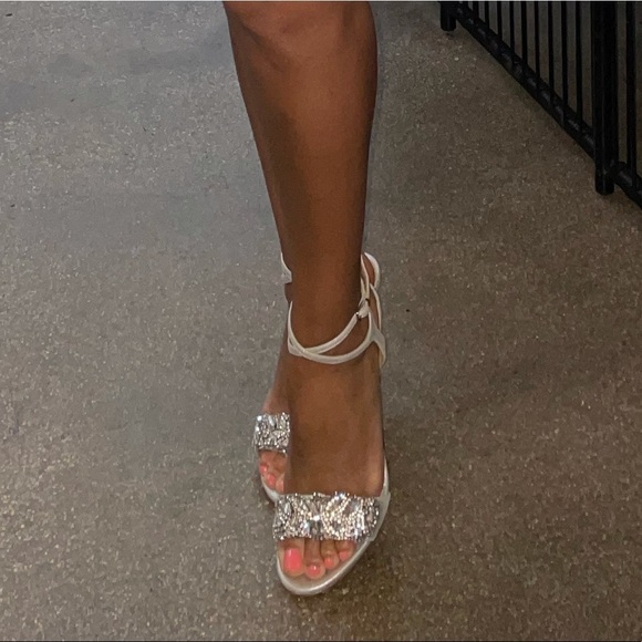 Badgley Mischka Hailey Embellished Strappy Sandals - Picture 12 of 13